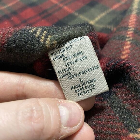 Vintage‎ Canvas Jacket Men's Large Blanket Lined Corduroy Collar Brown - Picture 5 of 8